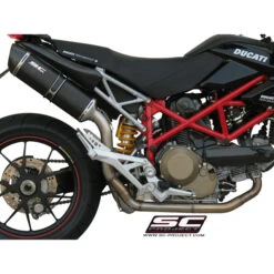 SC-Project D02-C02C Oval 2-1 Full System Exhaust For Ducati Hypermotard 1100 / S '07-'09 -Motorcycle Gear Shop sc project d02 c02c oval 2 1 full system exhaust image8