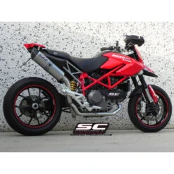 SC-Project D06-C02C Oval 2-1 Exhaust For Ducati Hypermotard 1100 EVO / EVO SP '10-'12 -Motorcycle Gear Shop sc project d06 c02c oval 2 1 exhaust image10