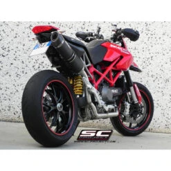 SC-Project D06-C02C Oval 2-1 Exhaust For Ducati Hypermotard 1100 EVO / EVO SP '10-'12 -Motorcycle Gear Shop sc project d06 c02c oval 2 1 exhaust image3