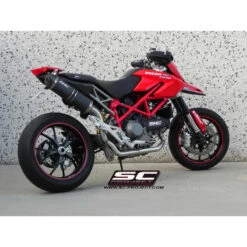 SC-Project D06-C02C Oval 2-1 Exhaust For Ducati Hypermotard 1100 EVO / EVO SP '10-'12 -Motorcycle Gear Shop sc project d06 c02c oval 2 1 exhaust image5
