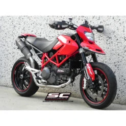 SC-Project D06-C02C Oval 2-1 Exhaust For Ducati Hypermotard 1100 EVO / EVO SP '10-'12 -Motorcycle Gear Shop sc project d06 c02c oval 2 1 exhaust image6