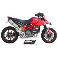 SC-Project D06-C02C Oval 2-1 Exhaust For Ducati Hypermotard 1100 EVO / EVO SP '10-'12 -Motorcycle Gear Shop sc project d06 c02c oval 2 1 exhaust image7