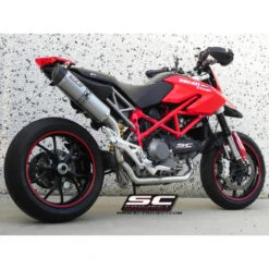 SC-Project D06-C02C Oval 2-1 Exhaust For Ducati Hypermotard 1100 EVO / EVO SP '10-'12 -Motorcycle Gear Shop sc project d06 c02c oval 2 1 exhaust image9