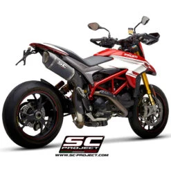 SC-Project D27-H90 SC1-R Slip-on Exhaust For Ducati Hypermotard 939 (2016-) -Motorcycle Gear Shop sc project d27 h90 sc1 r slip on exhaust image2