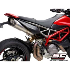 SC-Project D31-41TR S1 Slip-on Exhaust, Titanium For Ducati Hypermotard 950/SP (2019-) -Motorcycle Gear Shop sc project d31 41tr s1 slip on exhaust titanium image2
