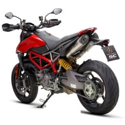 SC-Project D31-41TR S1 Slip-on Exhaust, Titanium For Ducati Hypermotard 950/SP (2019-) -Motorcycle Gear Shop sc project d31 41tr s1 slip on exhaust titanium image8