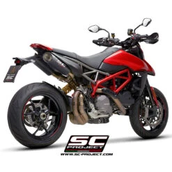 SC-Project D31-74C S1-Carbon Slip-on Exhausts For Ducati Hypermotard 950 (2019-) -Motorcycle Gear Shop sc project d31 74c s1 carbon slip on exhausts image2