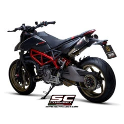 SC-Project D31-T68C CR-T Slip-on Exhaust, Titanium For Ducati Hypermotard 950 (2019-) -Motorcycle Gear Shop sc project d31 t68c cr t slip on exhaust titanium image3