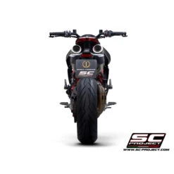 SC-Project D31-T68C CR-T Slip-on Exhaust, Titanium For Ducati Hypermotard 950 (2019-) -Motorcycle Gear Shop sc project d31 t68c cr t slip on exhaust titanium image7
