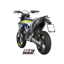 SC-Project HU01-55T Titanium CRS Exhaust For Husqvarna 701 Supermoto (2015-2016) -Motorcycle Gear Shop sc project hu01 55t titanium crs exhaust image5