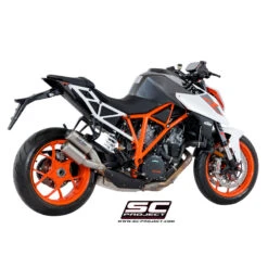 SC-Project KTM10-DK38T CR-T Twin Slip-on Exhausts For KTM Super Duke R 1290 '14-'19 -Motorcycle Gear Shop sc project ktm10 dk38t cr t twin slip on exhaust image3
