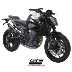 SC-Project KTM12-41T S1 Slip-on Exhaust For KTM 790 Duke (2018-) -Motorcycle Gear Shop sc project ktm12 41t dual s1 slip on exhaust image4