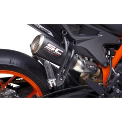 SC-Project KTM12C-68CR CR-T M2 Slip-on Exhaust, Carbon For KTM 890 Duke R '20- -Motorcycle Gear Shop sc project ktm12c 68cr cr t m2 slip on exhaust image6
