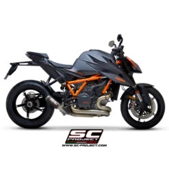 SC-Project KTM16-38CR CR-T Slip-on Exhaust, Carbon Fiber For KTM 1290 Super Duke R (2020-) -Motorcycle Gear Shop sc project ktm16 38cr cr t slip on exhaust carbon image3